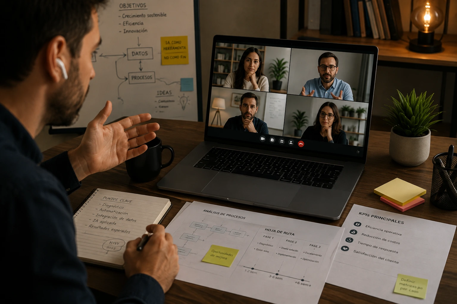 Consultoría de inteligencia artificial aplicada mediante videollamada